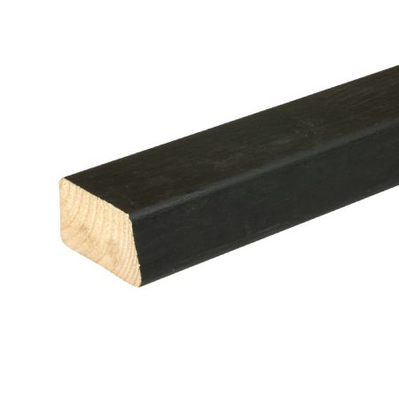 [2343154] Vuren 28 x 41/47 x 3300 mm afgeschuind, verduurzaamd, zwart